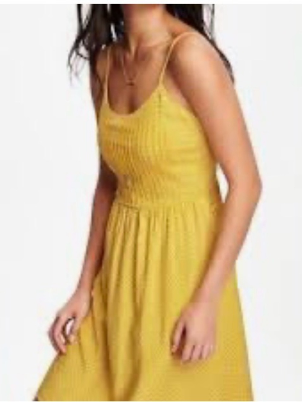Old Navy XXL Yellow Pleated Bodice and Smocked Back Sundress